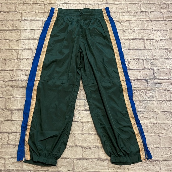 Free People Movement XLarge Green, Peach and Royal Blue Striped Track Pants - Picture 2 of 9